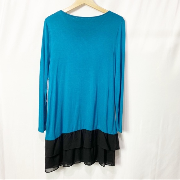 NWT-Kensie Blue and Black Dress - Picture 3 of 7